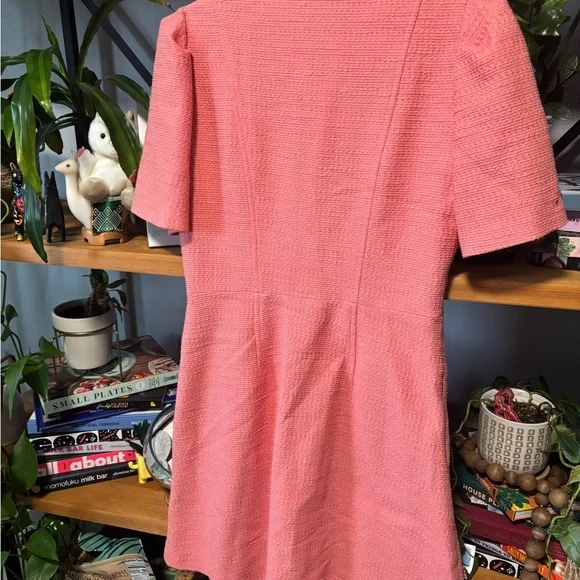 Gal Meets Glam Coral Button-Front Midi Dress - Picture 6 of 6